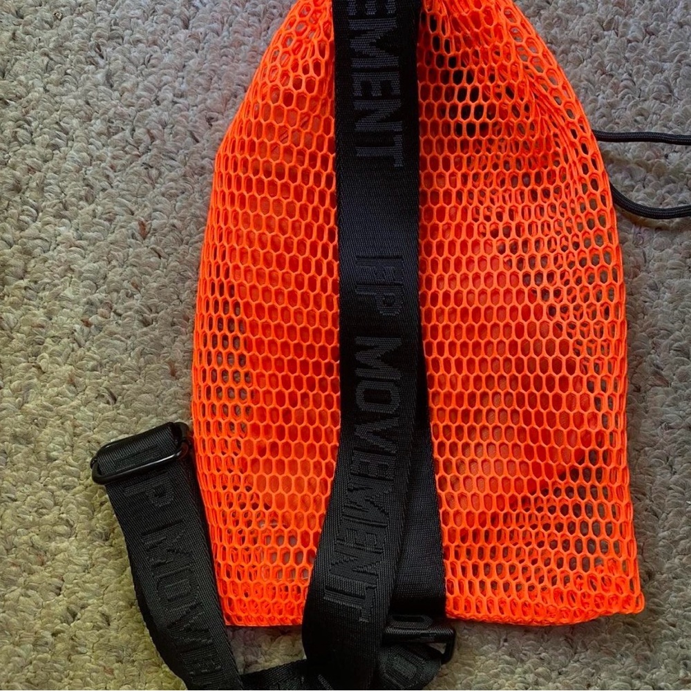 Free People Orange Mesh Drawstring Bag - Picture 2 of 2